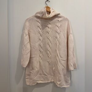 J. Jill Cream Cotton Wool Blend Cowl Neck Sweater